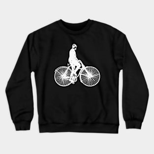 White Vintage Bicycle Cyclists Crewneck Sweatshirt